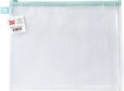 Picture of Avery Elle Zippered Vinyl Mesh Pouch Aqua-Large