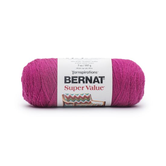 Picture of Bernat Super Value Solid Yarn-Raspberry