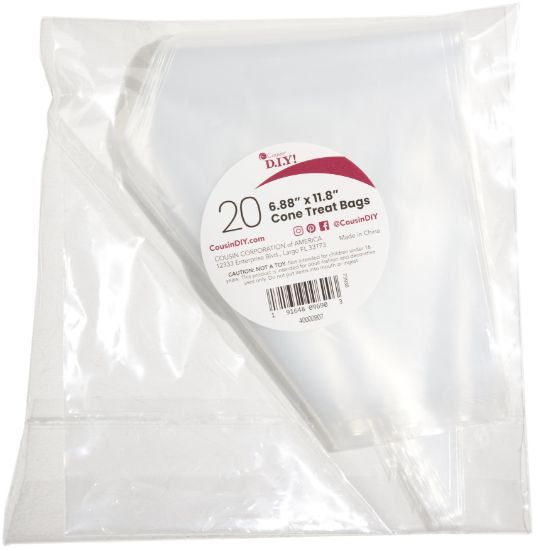 Picture of Cone Shaped Treat Bags 20/Pkg 12"