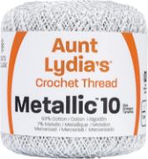 Picture of Aunt Lydia's Metallic Crochet Thread Size 10 White & Silver