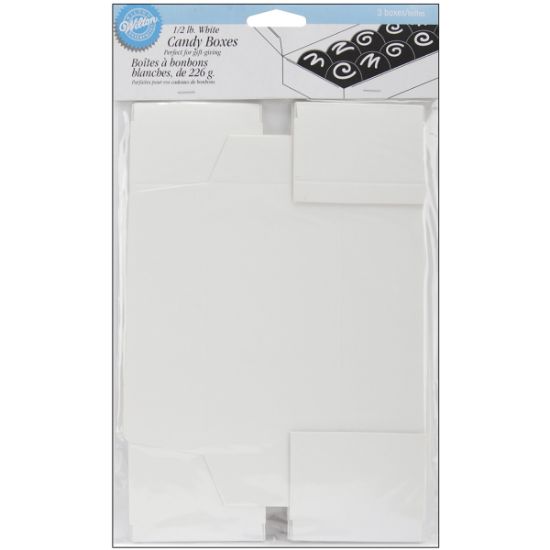 Picture of Candy Boxes White .5lb 3/Pkg