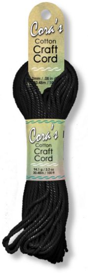 Picture of Cotton Craft Cord 2mmX100' Black