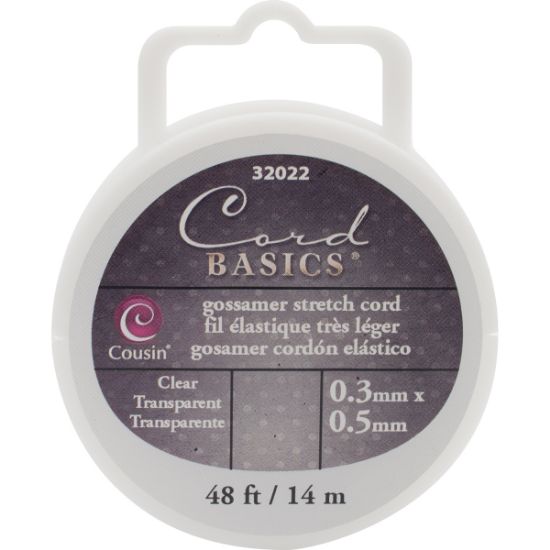 Picture of Cord Basics Gossamer Stretch Cord .5mmX48' Clear