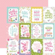 Picture of All About A Girl Double-Sided Cardstock 12"X12"-3"X4" Journaling Cards