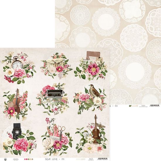 Picture of Dear Love Double-Sided Cardstock 12"X12"-#03