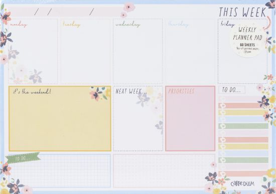 Picture of Carpe Diem Weekly Planner Pad A4 60/Pkg Ditsy Floral