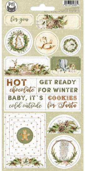 Picture of Cosy Winter Chipboard Stickers 4"X8" #02