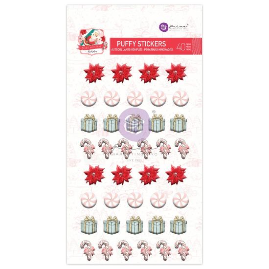 Picture of Candy Cane Lane Puffy Stickers 40/Pkg-