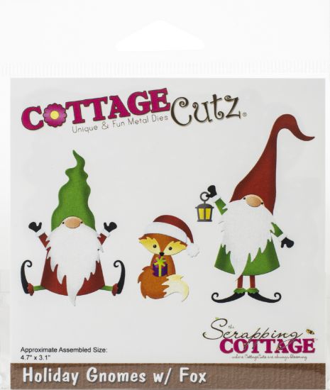 Picture of CottageCutz Dies Holiday Gnomes W/Fox, 4.7"X3.1"