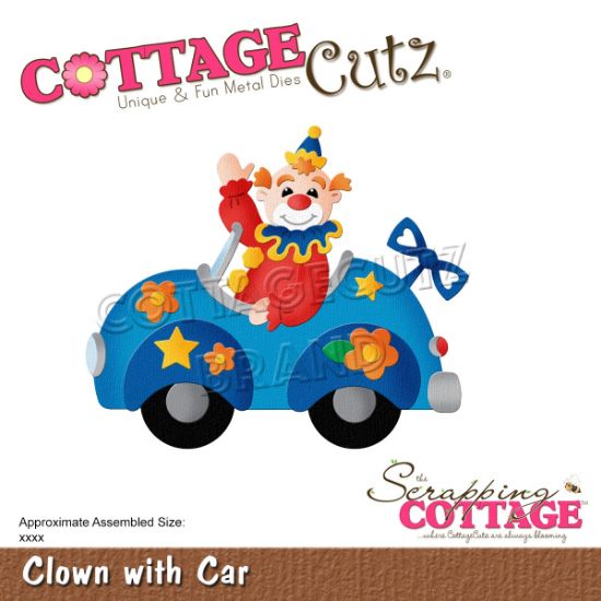 Picture of CottageCutz Dies-Clown With Car 3.3"X2.8"
