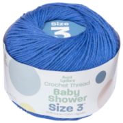 Picture of Aunt Lydia's Baby Shower Crochet Thread Size 3 Crayon Blue