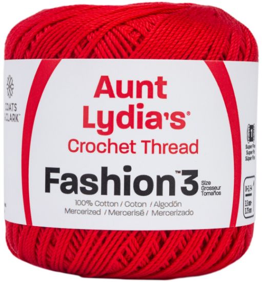 Picture of Aunt Lydia's Fashion Crochet Thread Size 3 Atom Red