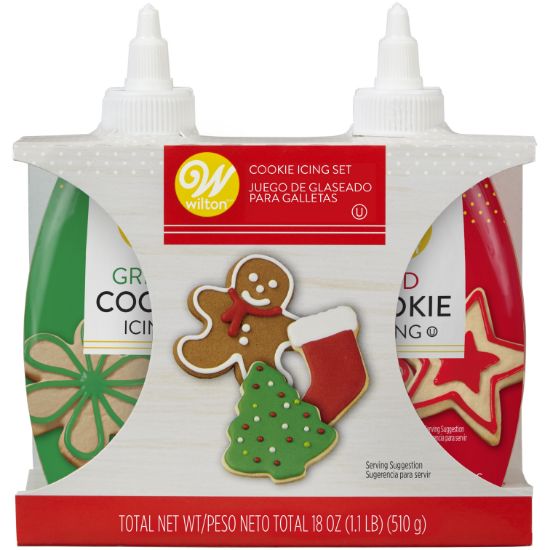 Picture of Cookie Icing 9oz 2/Pkg Red/Green