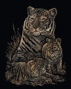 Picture of Copper Foil Engraving Art Kit 8"X10" Tiger & Cubs