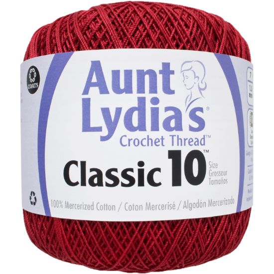 Picture of Aunt Lydia's Classic Crochet Thread Size 10 Victory Red