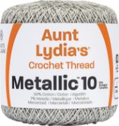 Picture of Aunt Lydia's Metallic Crochet Thread Size 10 Silver & Silver