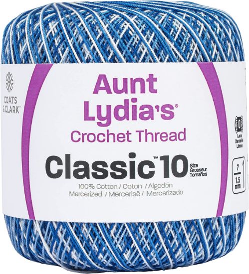 Picture of Aunt Lydia's Classic Crochet Thread Size 10 Shades Of Blue