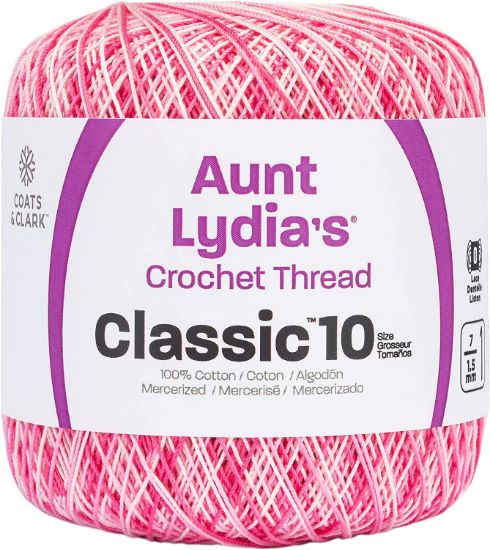 Picture of Aunt Lydia's Classic Crochet Thread Size 10 Shades Of Pink