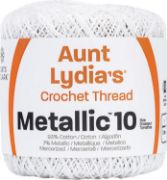 Picture of Aunt Lydia's Metallic Crochet Thread Size 10 White & Pearl
