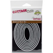 Picture of CottageCutz Basics Dies 8/Pkg Stitched Oval, .9"X1.9" To 3.5"X4.5"