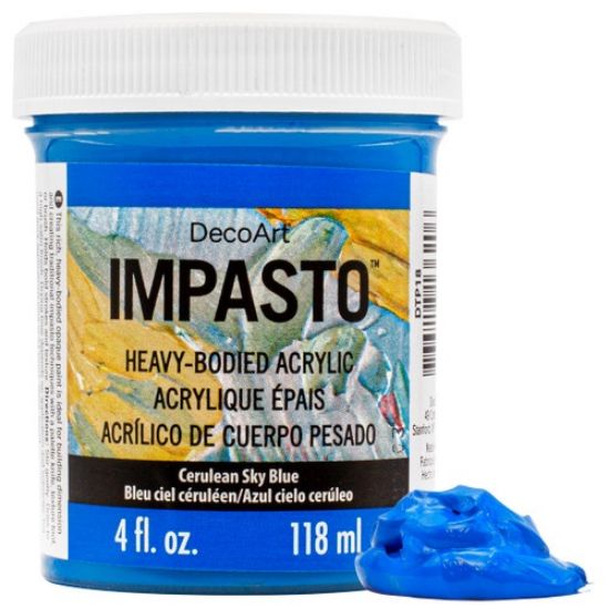 Picture of Decoart Impasto Paint 4oz-Cerulean Sky Blue
