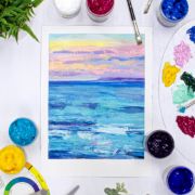 Picture of Decoart Impasto Paint 4oz-Cerulean Sky Blue