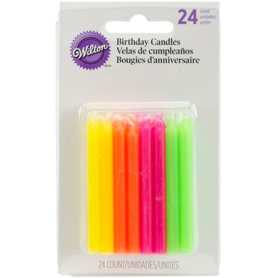 Picture of Birthday Candles 2.5" 24/Pkg Hot Colors
