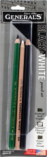 Picture of Black & White Pencil Set 3/Pkg  