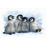 Picture of Funny Penguins Counted Cross Stitch Kit 15.75"X9.75" 14 Count
