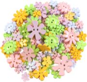 Picture of Blumenthal Favorite Findings Big Bag Of Buttons Pastel Flowers 3.5oz