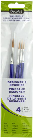 Picture of DecoArt Designer Series Brushes-Rounds & Liners Set
