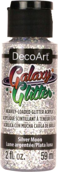 Picture of DecoArt Galaxy Glitter Acrylic Paint 2oz Moon - Silver