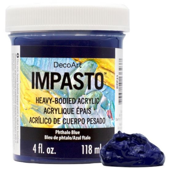 Picture of Decoart Impasto Paint 4oz-Phthalo Blue