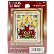 Picture of Candles Ornament Counted Cross Stitch Kit 2"X3"
