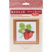 Picture of Garden Strawberry Counted Cross Stitch Kit 4"X4" 14 Count