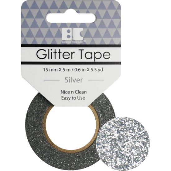 Picture of Best Creation Glitter Tape 15mmX5m Silver