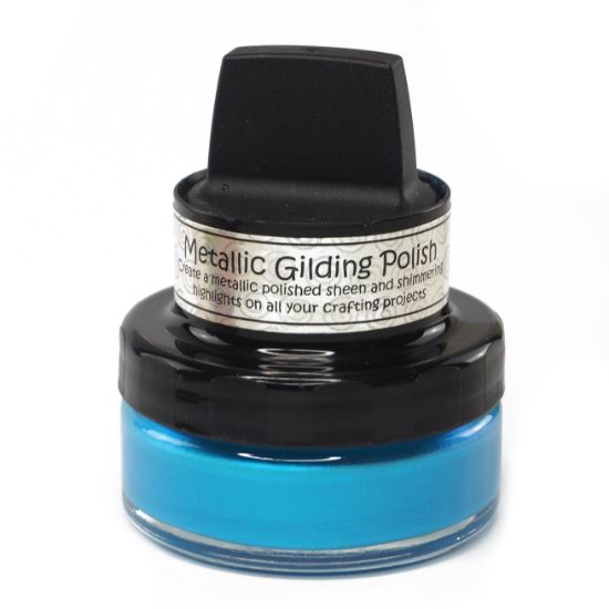 Picture of Cosmic Shimmer Metallic Gilding Polish 50ml-Blue Wave