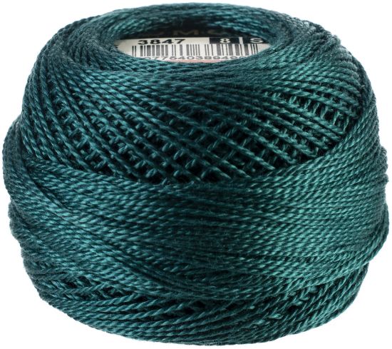 Picture of DMC Pearl Cotton Ball Size 8 87yd Dark Teal Green