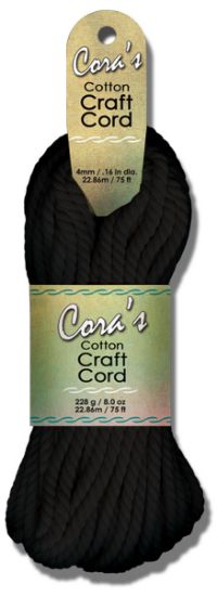 Picture of Cotton Cord 4mmX75ft Black