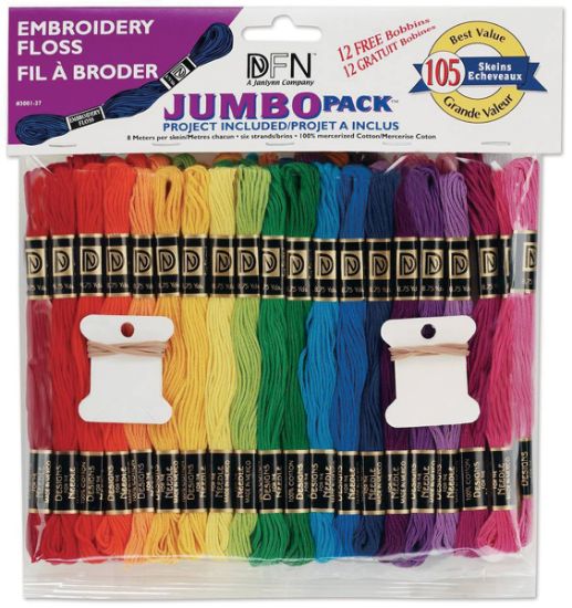Picture of Cotton Embroidery Floss Jumbo Pack 8.7yd 105/Pkg Assorted Colors