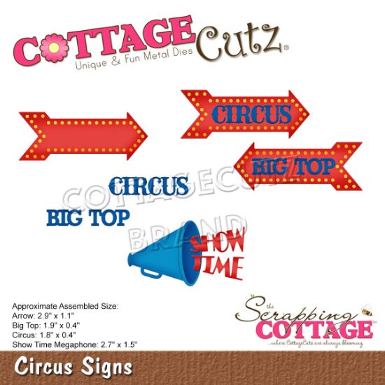 Picture of CottageCutz Dies-Circus Signs .4" To 2.9"
