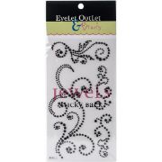 Picture of Bling Self-Adhesive Pearl Swirls 468/Pkg Black