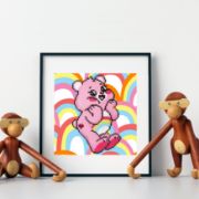 Picture of Camelot Dotz Diamond Art Kit 8.7"X8.7"-Care Bears - Cheer Bear