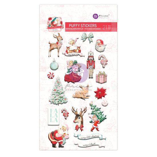 Picture of Candy Cane Lane Puffy Stickers 21/Pkg-