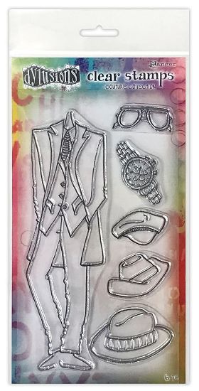Picture of Dyan Reaveley's Dylusions Couture Stamp Set A Day At The Races
