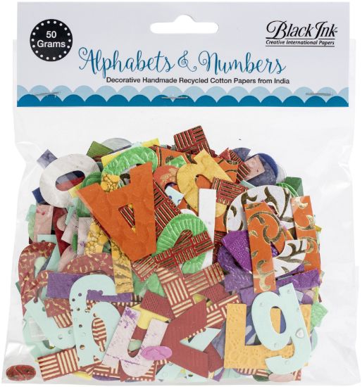 Picture of Black Ink Alphabets & Numbers-Assorted, 50 Grams