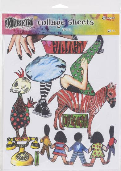 Picture of Dyan Reaveley's Dylusions Collage Sheets 8.5"X11" 24/Pkg-Set 4
