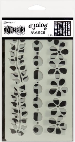 Picture of Dyan Reaveley's Dylusions Dyalog Stencil Border It