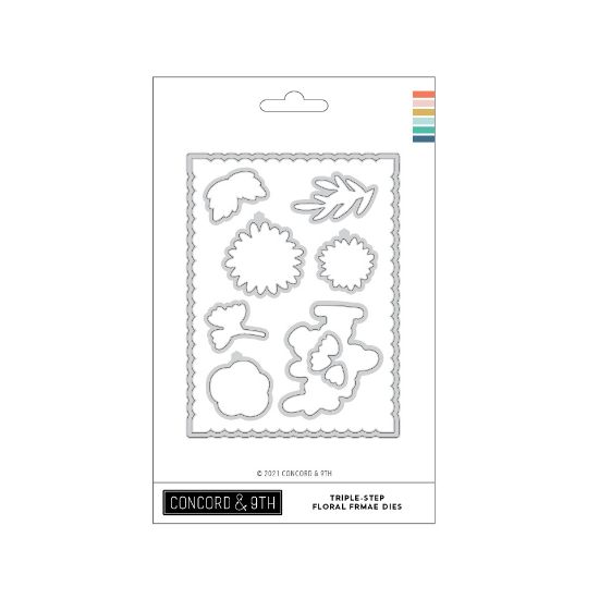 Picture of Concord & 9th Dies-Triple-Step Floral Frame