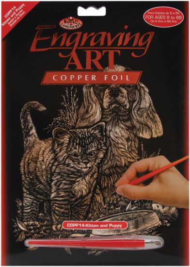 Picture of Copper Foil Engraving Art Kit 8"X10" Kitten & Puppy
